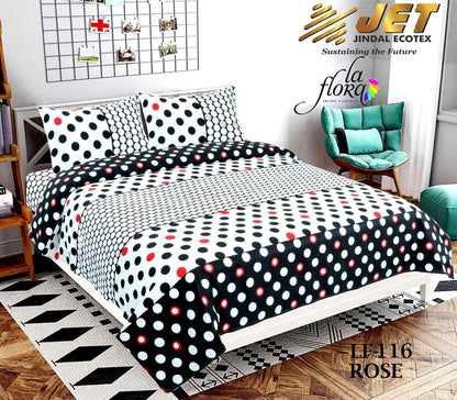 1 Double Bedsheet with 2 Pillow Covers